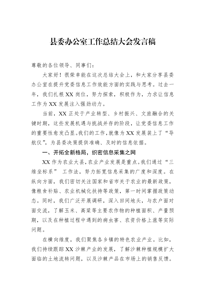 县委办公室工作总结大会发言稿（02-12）_第1页