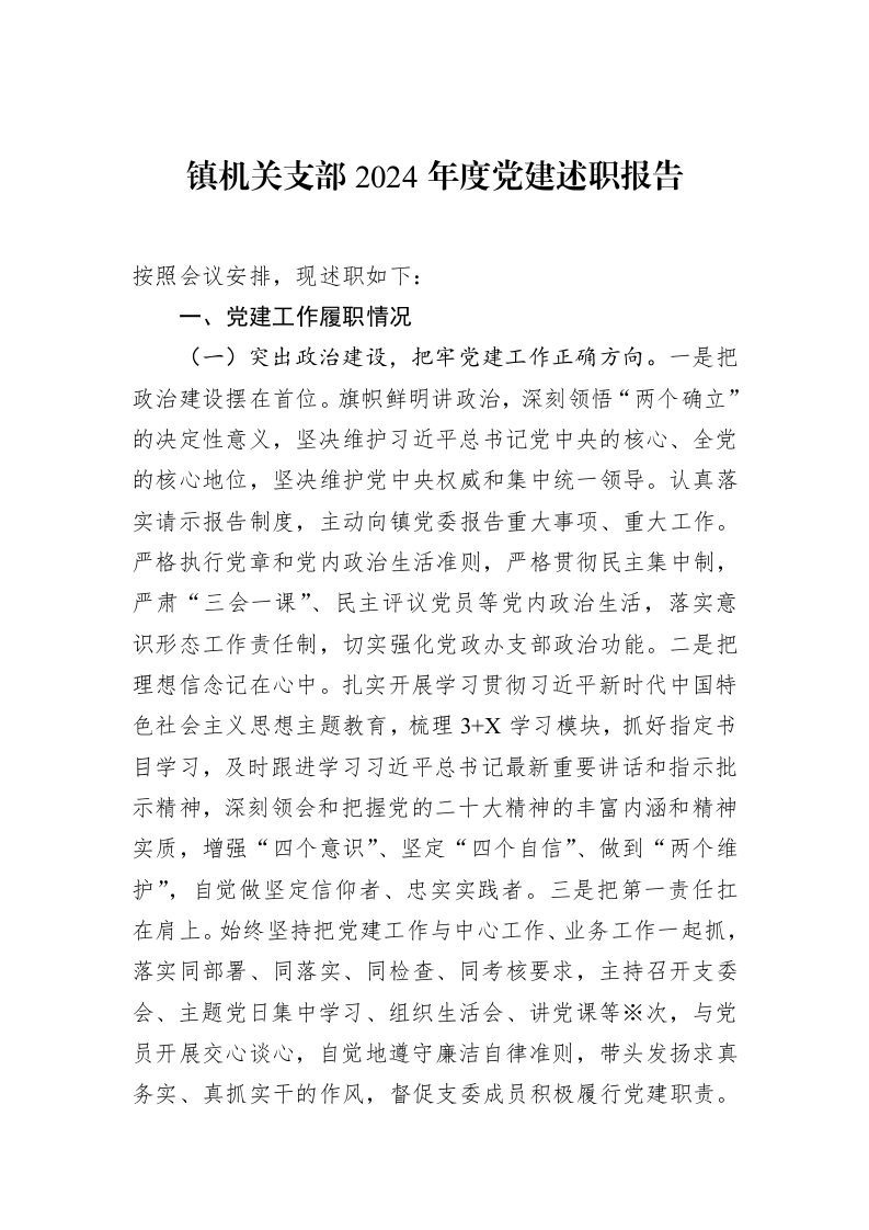 镇机关支部2024年度党建述职报告（02-10）_第1页
