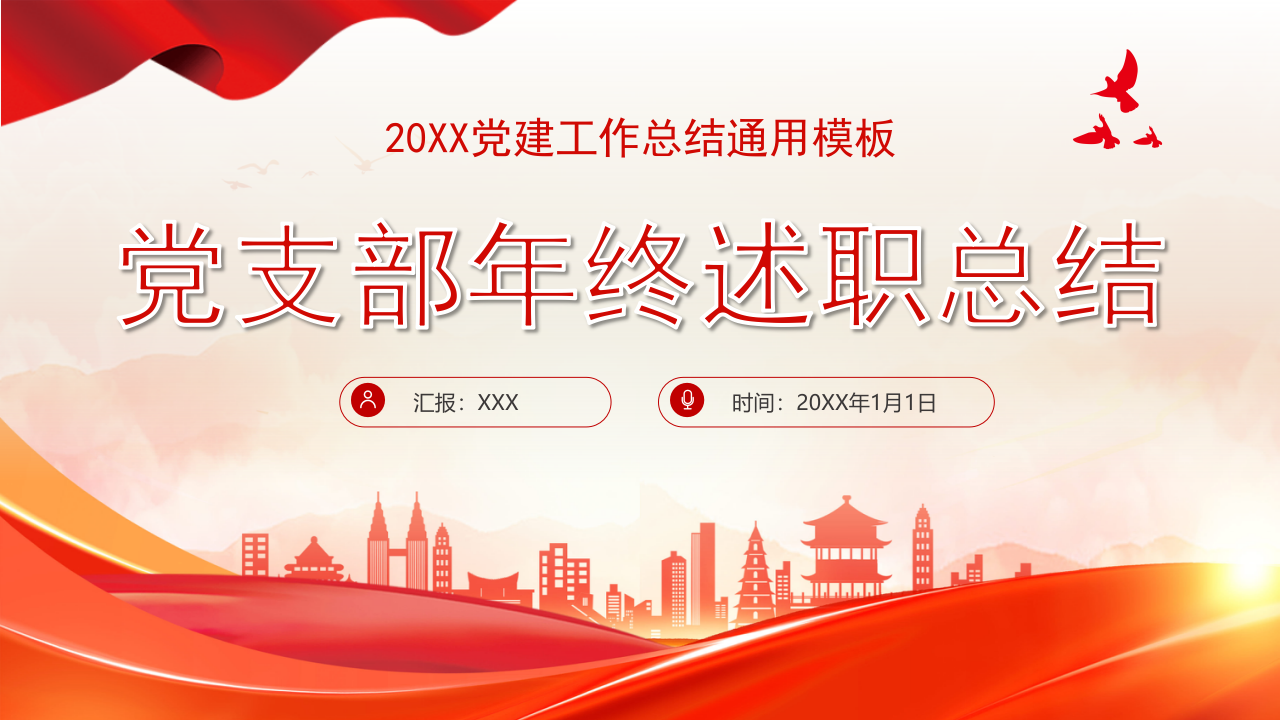 2024年党支部党建工作总结及下步工作打算PPT（20241230）_第1页