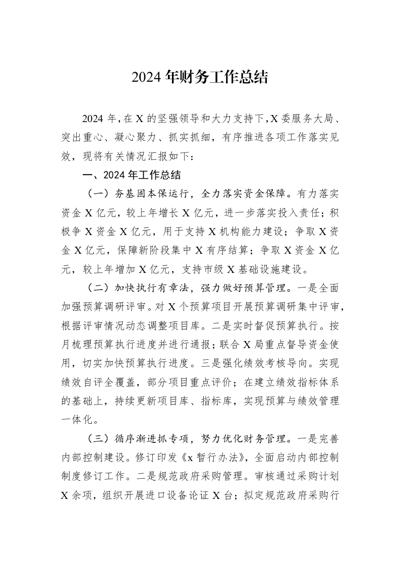 2024年财务工作总结_第1页