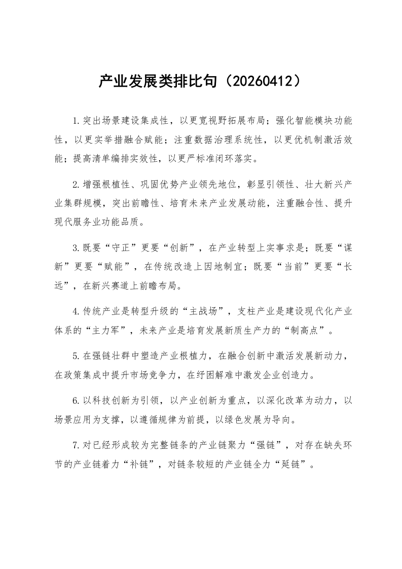 产业发展类排比句（20260412）_第1页